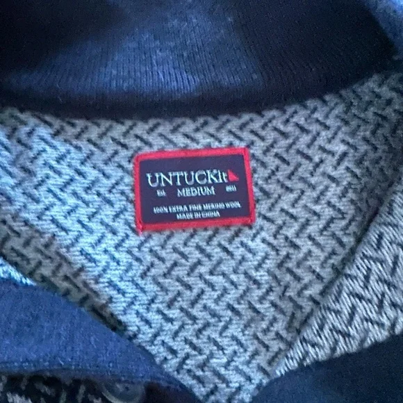 Untuckit Quarter Button Navy Sweater - Never Worn!